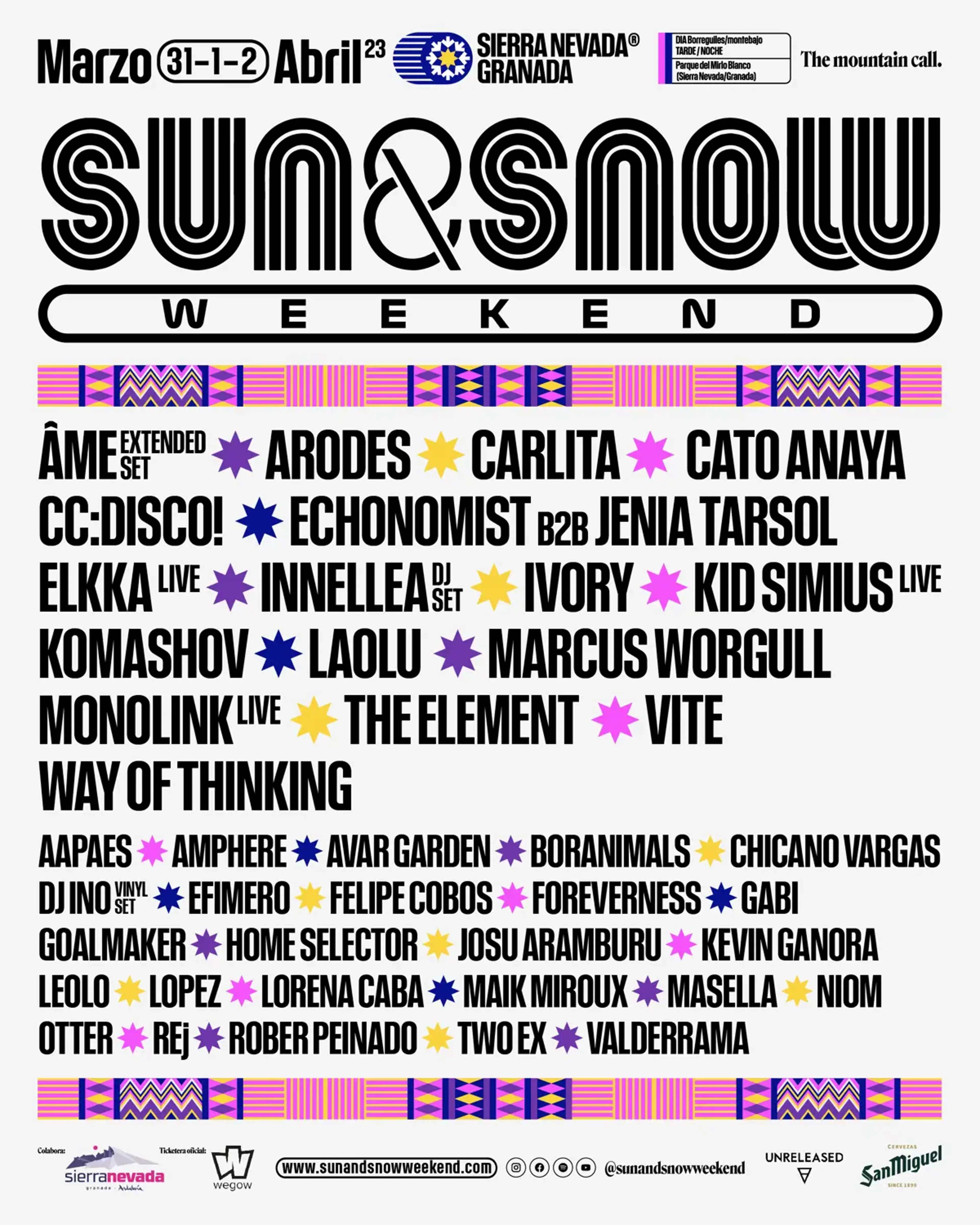 Cartel Completo Line Up Sun And Snow23 V4 01