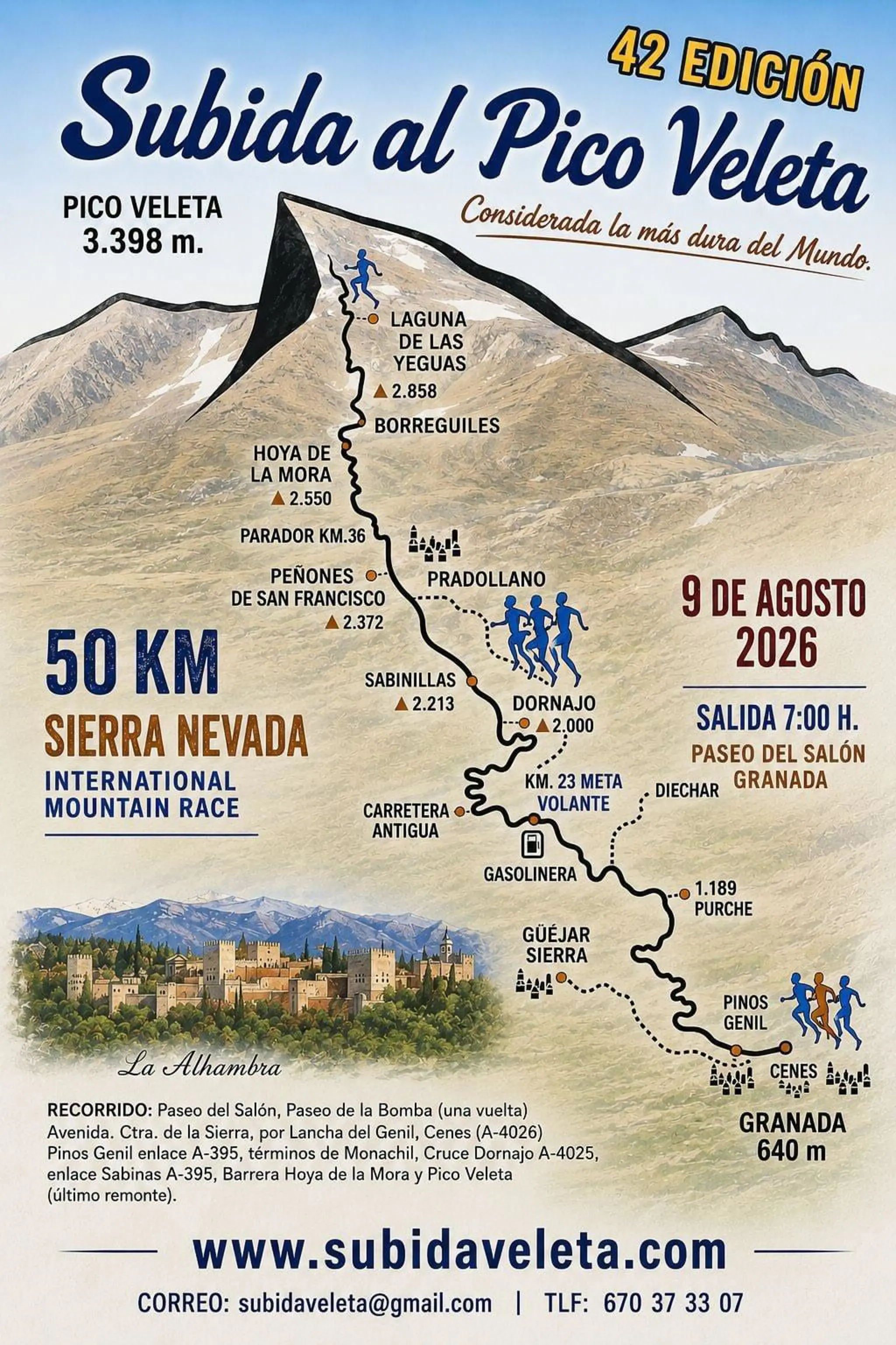 Cartel Oficial Subida Pico Veleta 42 Edicion