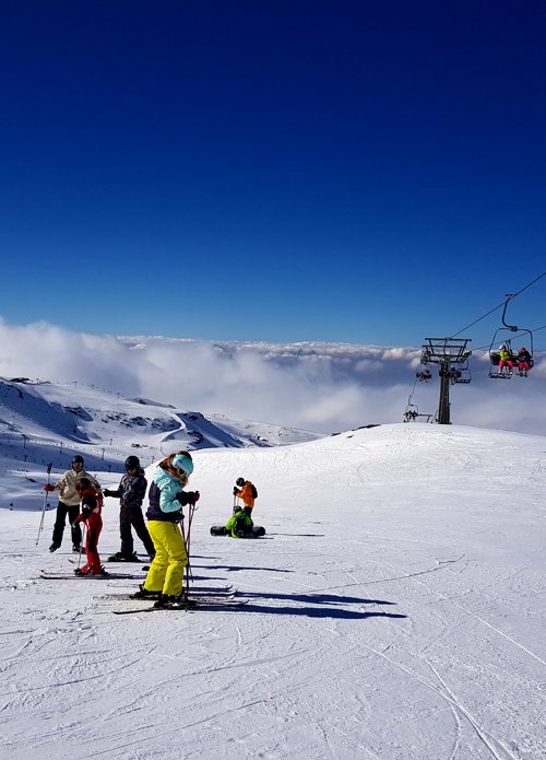 AMG Esquiadores Junto Al Telesilla Veleta